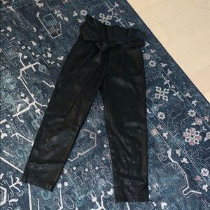 Cropped Leather Pants